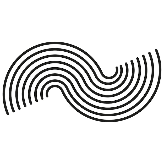 Parallelle gebogen lijnen Abstract geometrisch patroon Vector illustratie