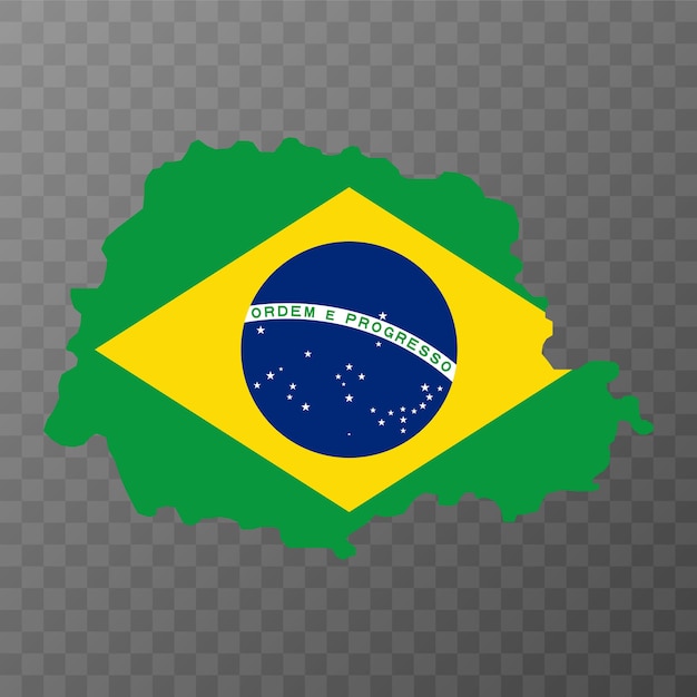 Parana kaart staat van Brazilië vectorillustratie