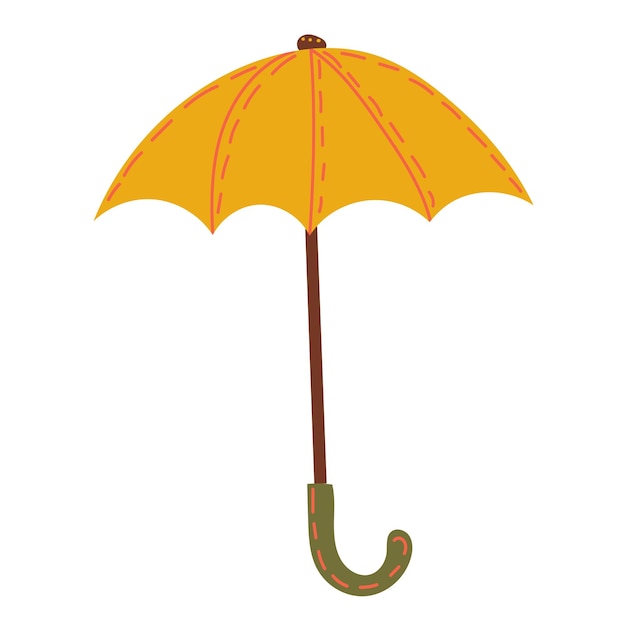 Paraplu in doodle stijl geïsoleerde vector