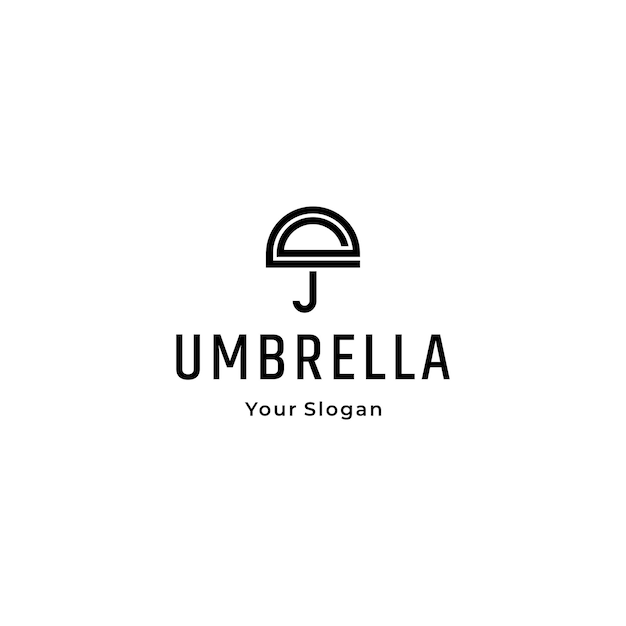Paraplu logo pictogram ontwerpsjabloon