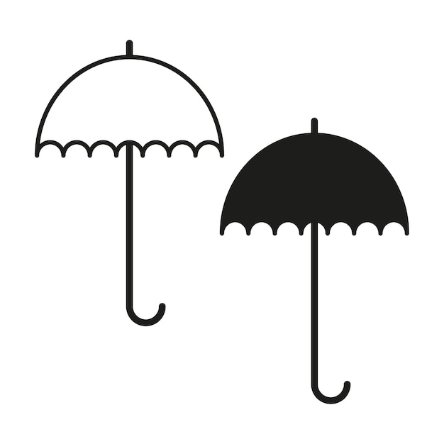 Paraplu symbool Paraplu icoon Vector illustratie Eps 10 Voorraad afbeelding