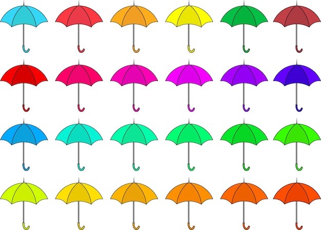 Vector paraplu vector ontwerp illustratie geïsoleerd op een witte achtergrond