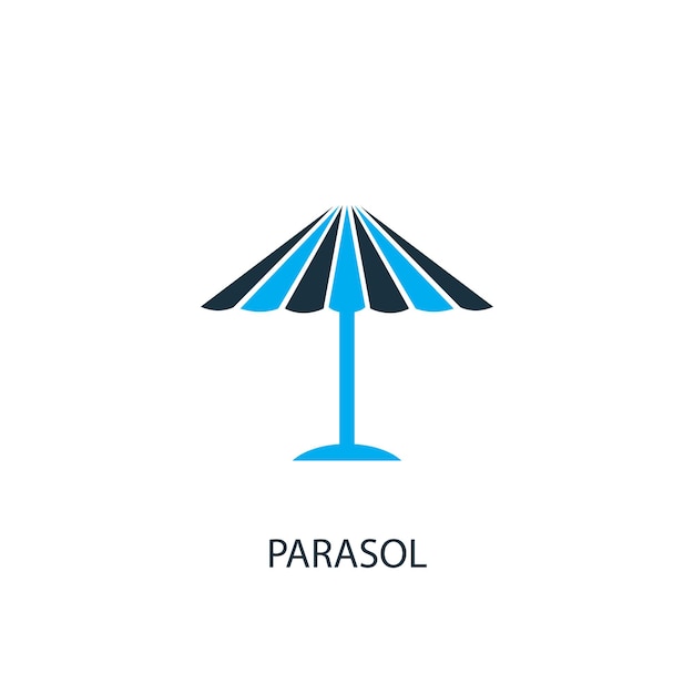 Parasol icon. Logo element illustration. Parasol symbol design from 2 colored collection. Simple Parasol concept. Can be used in web and mobile.