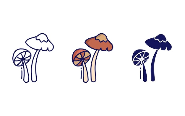 Vector parasol mushroom vector icon