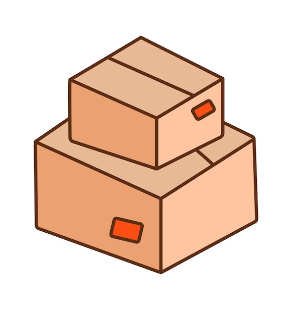 Vector parcel boxes icon vector illustration