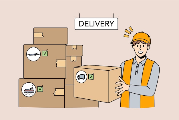 Parcel delivery and cargo concept
