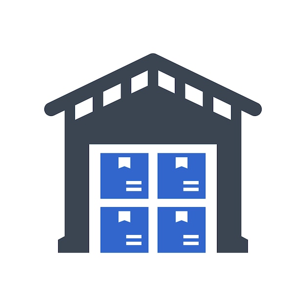 Vector parcel warehouse icon