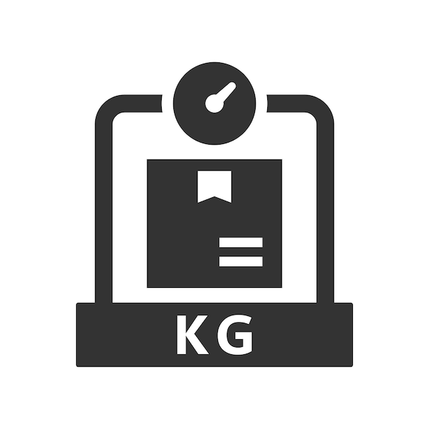 Vector parcel weight icon