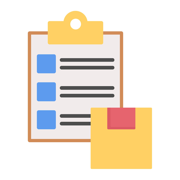 Parcels Checklist Vector Illustration