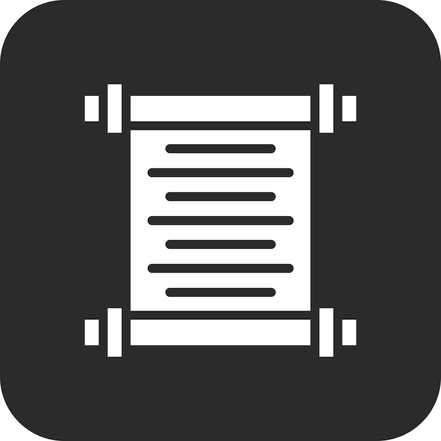 歴史アイコンセットのペルクメントベクトルアイコンのイラスト