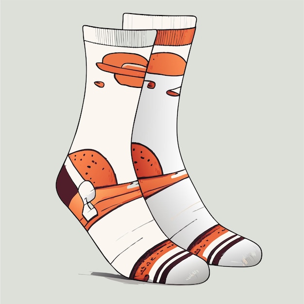 Vector pare of baby socks for girls and boys realistic concept isolated