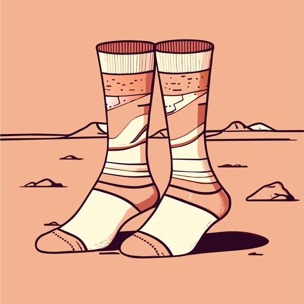 Vector pare of baby socks for girls and boys realistic concept isolated