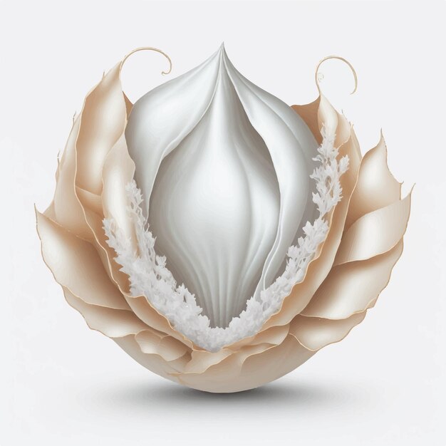 Parel in een shell vector illustratie witte achtergrond