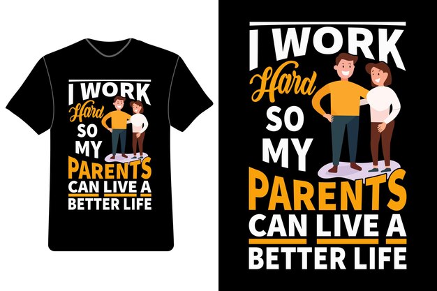 Vector parents day tshirt design love my parent's gear parents day gift ideas family love tshirts