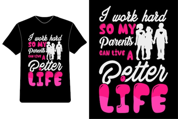 Vector parents day tshirt design love my parent's gear parents day gift ideas family love tshirts