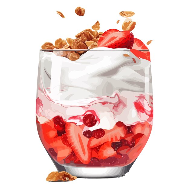 Vector parfait yoghurt