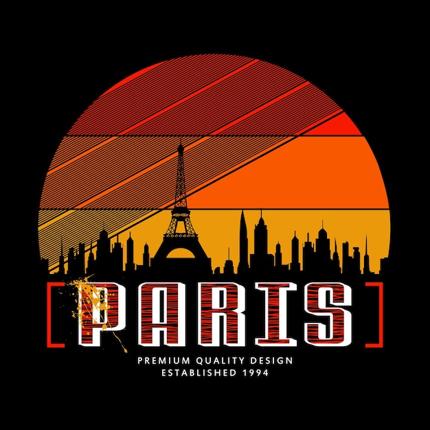 Parijs authentieke slogan typografie grafisch ontwerp print t-shirt illustratie vector