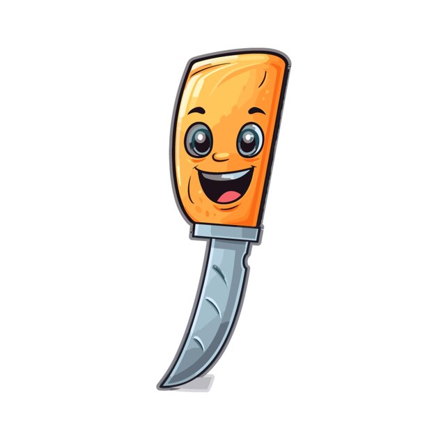 Vector paring knife vector on white background