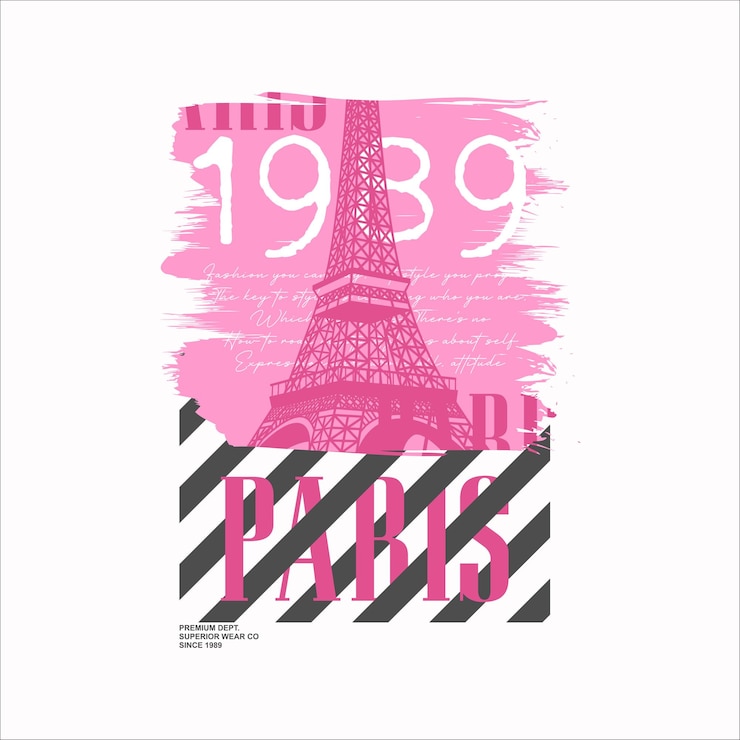 Vector paris abstract simple vintage fashion