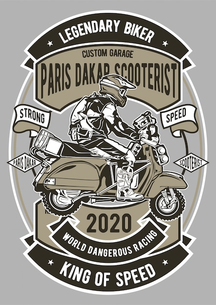 Paris Dakar Scooterist