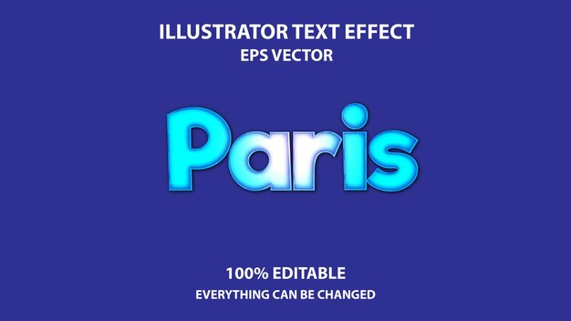 Paris editable text effect