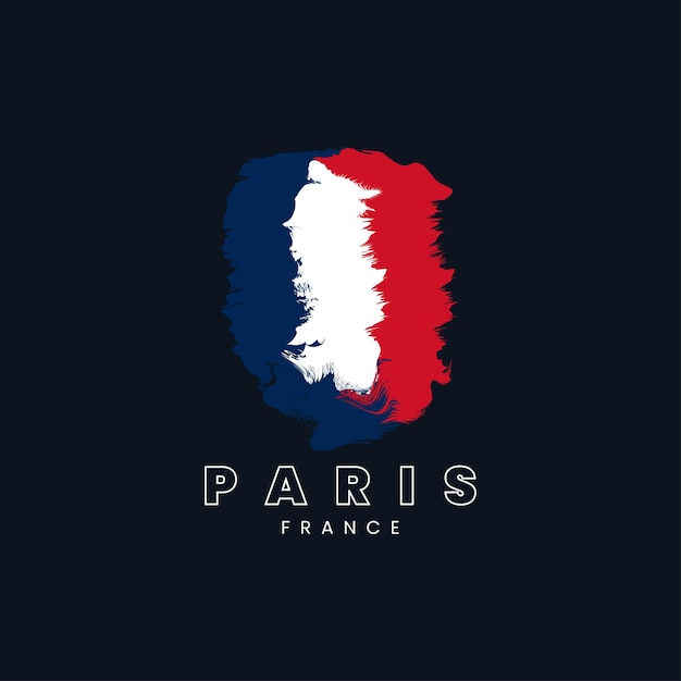 Paris France Modern Typography T shirt Design Vector Graphics for Print on Demand