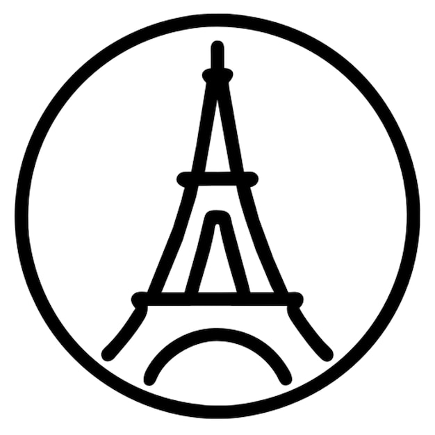 Vector paris icon outline