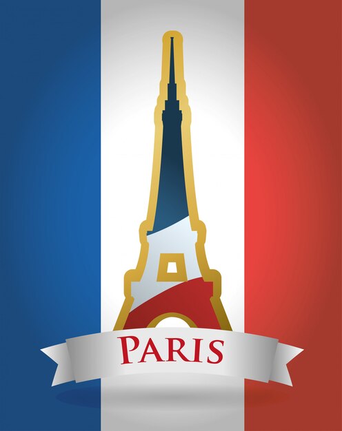 Paris landmarks design