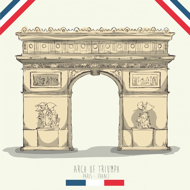 Vector paris landmarks design