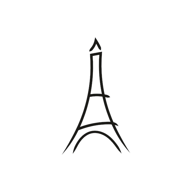 Vettore illustrazione di vettore di progettazione del modello di logo di parigi