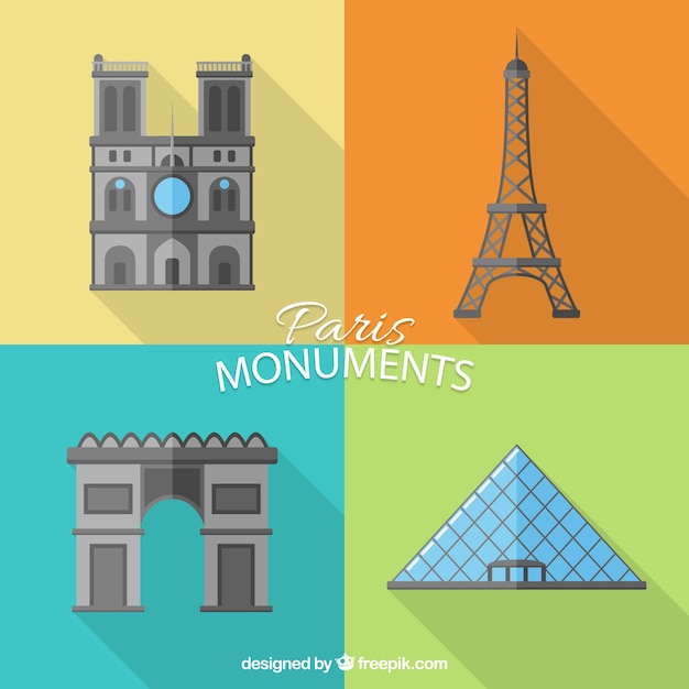 Vector paris monuments pack