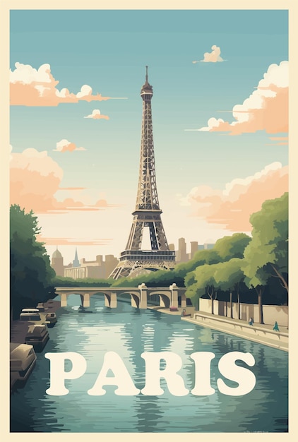 Paris retro poster