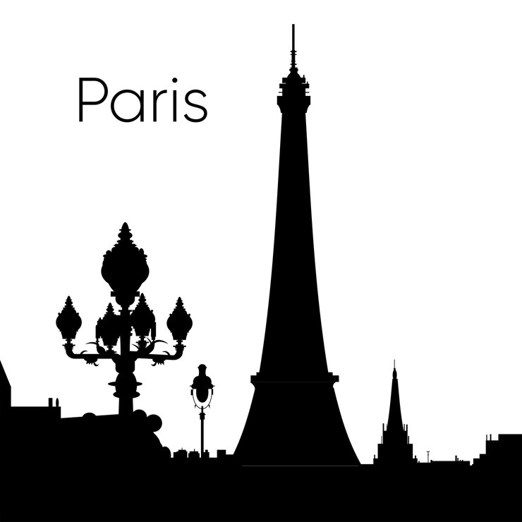 Vector paris silhouette