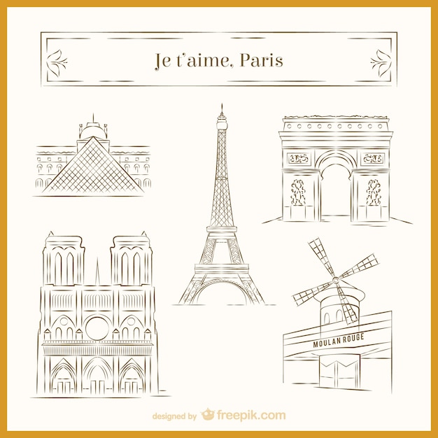 Vector paris sketches