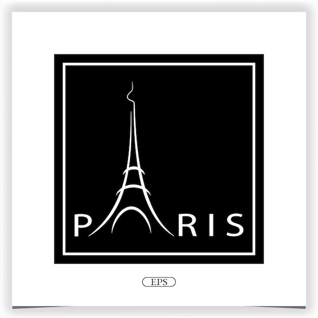 Парижская футболка логотип премиум элегантный дизайн шаблона вектор eps 10