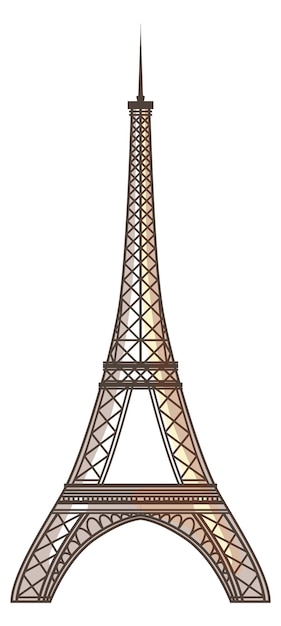 Paris tourism icon Eiffel tower travel symbol