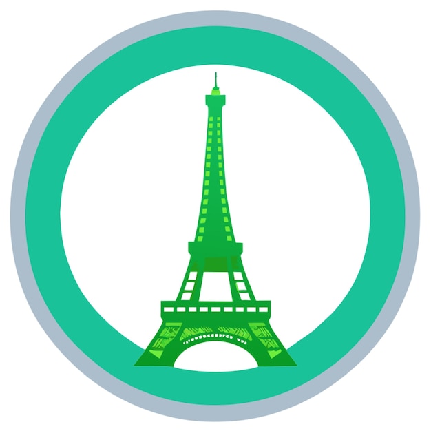 paris vector illustration cartoon