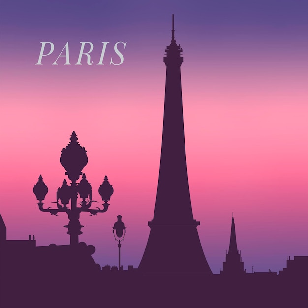 Paris zonsondergang