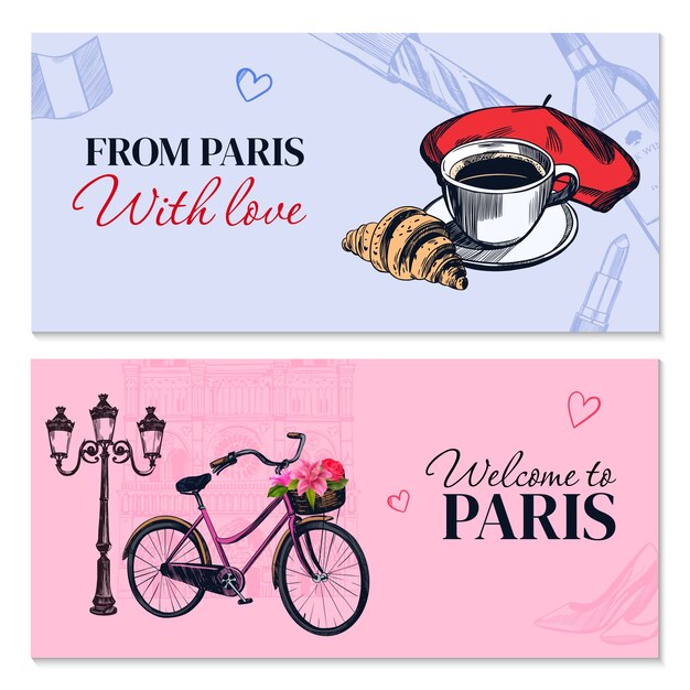 parisian dream banner set