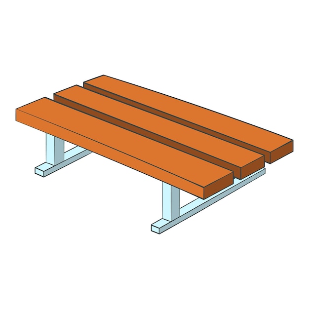 Вектор Икона парковой скамейки иллюстрация векторной иконы парковой скамьи для веб-страницы