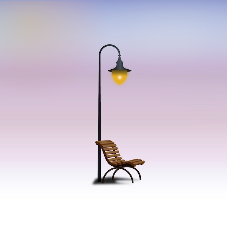 Vector park bench