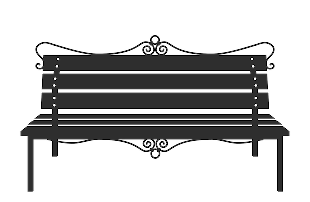 Vector park icon bench