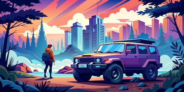 Parked car illustration