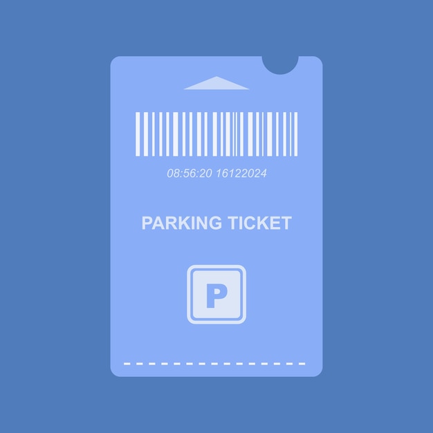 Parkeerbiljetten blauw eenvoudig ontwerp