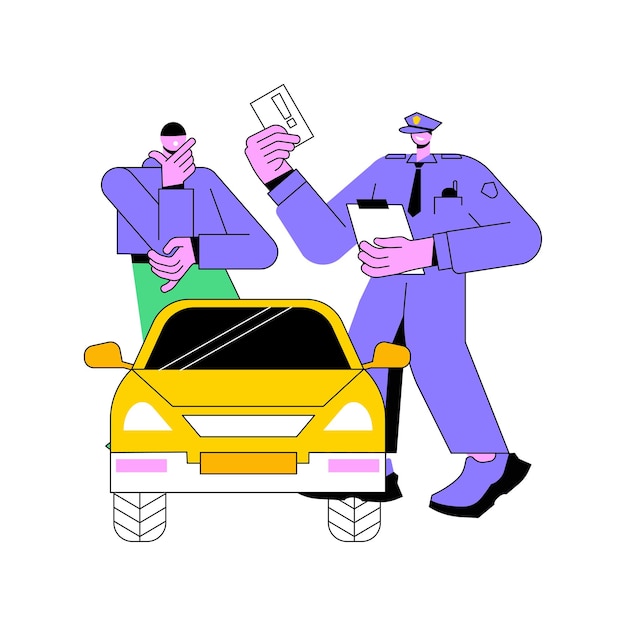 Parkeerboetes abstract begrip vectorillustratie