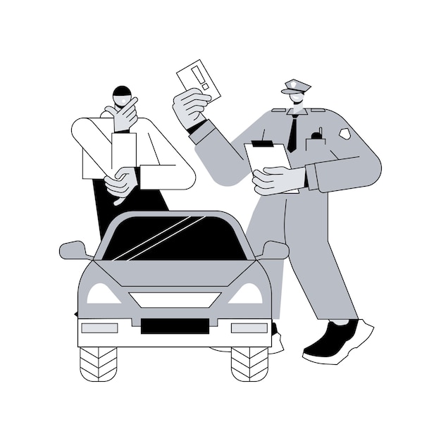 Parkeerboetes abstract begrip vectorillustratie