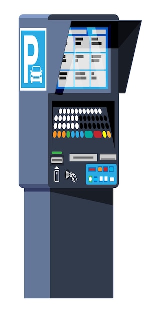 Vector parkeermeter geïsoleerd op wit