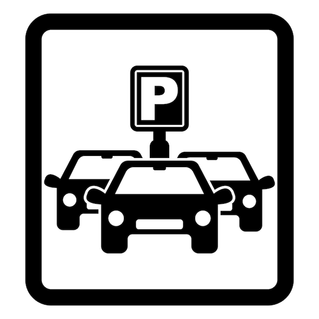 Vector parking area traffic sign icon vector illustration symbol design