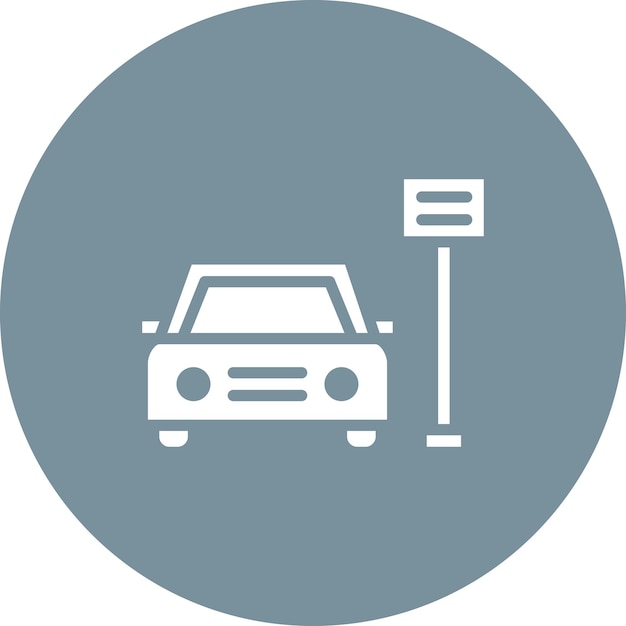 Parking Area vector icon illustration of Hotel Services iconset