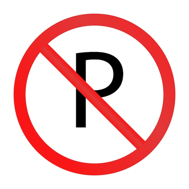 Parking ban sign